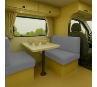 Stretch Jacquard RV Cushion Cover - Sofa Seat Protector for Campervan, Motorhome or Caravan, Pet Friendly, Hair Resistant, Easy Clean, Washable, Slip-Resistant Fit (Light Gray,L 230-280cm W 20-35cm)