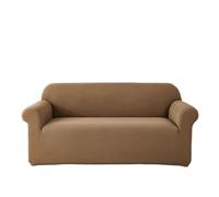 Stretch Knit Corn Kernel Sofa Cover Thick Polar Fleece Cushion for Double Seater (Camel) Full Protection Soft & Cozy Furniture Protector