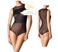 Stretch Lace Body by Wolford M Black Seductively Transparent Lace