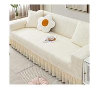 Stretch Leaf Pattern Sofa SlipcoversSoft Ruffle Skirt Easy Fit 1Seater Armchair Cover Cozy Fur Protector for 90140cm Furniture Decor