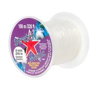 Stretch Magic Elastic Beading Cord - Clear Color, 0.5mm in Diameter, 100-Meter (328 ft) - Easy to Knot, Strong & Stretchy String for Making Beaded Jewelry