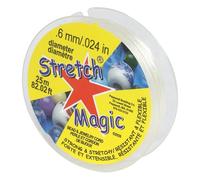 Stretch Magic Elastic Beading Cord - Clear Color, 0.6mm in Diameter, 25-Meter (82 ft) - Easy to Knot, Strong & Stretchy String for Making Beaded Jewelry