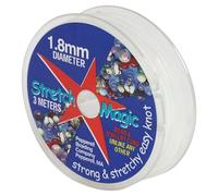 Stretch Magic Elastic Beading Cord - Clear Color, 1.8mm in Diameter, 3-Meter (9.8 ft) - Easy to Knot, Strong & Stretchy String for Making Beaded Jewelry