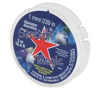 Stretch Magic Bead & Jewelry Cord - Strong & Stretchy, Easy to Knot - Clear Color - 1mm Diameter - 5-Meter (16 ft) Spool - Elastic String for Making Beaded Jewelry