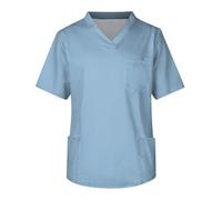 Stretch Mens Scrubs Tunic Top Green Scrubs Navy Scrubs Top Classic Solid Colorv Neck Short Sleeve Scrub Tops with 3 Pockets Scrubs Men Top (Sky Blue, XL)