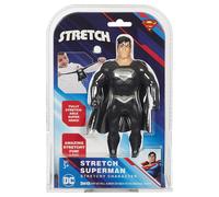 STRETCH MINI DC SUPERMAN IN BLACK SUIT ACTION FIGURE STRETCH AND SQUISHY TOY NEW