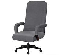 Stretch Office Chair Cover Modern Simplism Computer Chair Slipcover Water Resistant Boss Chair Slipcovers Office Chair Cover -dark grey-Large