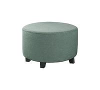 Stretch Ottoman Cover Non-Slip Round Footstool Slipcover Plush Washable Protector for Sofa Gray Green XL Perfect for Home Decor and Enhanced Comfort