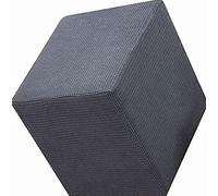 Stretch Ottoman Cover， Round/Square Foot Stool Covers， Jacquard Ottoman Slipcover ，Sofa Foot Pouffe Protector Non Slip With Elastic Bottom Washable Red/Grey/Brown/Beige ( Color : A1 , Size : 45x45cm )