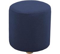 Stretch Ottoman Slipcovers Covers Round, Velvet/Jacquard Stool Covers Thick Soft Footstool & Folding Storage Furniture Protector Covers Removable Washable with Nonslip Elastic Bottom(#17,W40xH40cm)