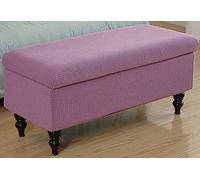 Stretch Ottoman Slipcovers for Rectangle Storage Bench, Comfortable Protector for Footrest & Furniture, White, Fits 47-63in Folding Storage Ottoman - Durable & Stylish Cover 120x40cm