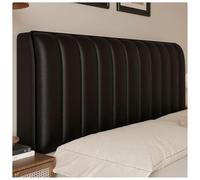 Stretch Padded PU board Cover for Queen & King Size - Dustproof Protector, Stylish Bedroom Decor for Pets & Kids, Easy Fit & Clean (Black 155)