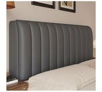 Stretch Padded PU board Cover for Queen & King Size - Dustproof Protector, Stylish Bedroom Decor for Pets & Kids, Easy Fit & Clean (Dark Gray 195)