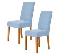 Stretch Parsons Dining Chair Slipcovers, Removable Washable Elastic Seat Protector for Kitchen Restaurant Hotel Banquet,Sky Blue,2Pcs