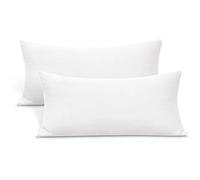 Stretch Pillow Cases - Jersey Knit and Envelope Closure Ultra Soft Like Microfiber Blend - 2 Pack - Fits 20" x 36/20" x 40", White