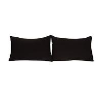 Stretch Pillowcases - Micro Jersey Knit & Ultra Soft, Standard Size - Set of 2 Pillow Cases, Black
