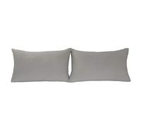 Stretch Pillowcases - Micro Jersey Knit & Ultra Soft, Standard Size - Set of 2 Pillow Cases, Light Gray