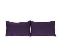 Stretch Pillowcases - Micro Jersey Knit & Ultra Soft, Standard Size - Set of 2 Pillow Cases, Purple