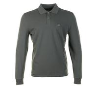 Stretch Piquet Badge Logo Long Sleeve Polo Raven, Medium