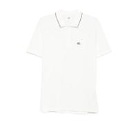 Stretch Piquet Short Sleeve Logo Polo - male - C.P. Company - Polo Shirts - White - S - Tops S