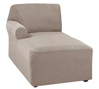 Stretch Polar Fleece Universal Chaise Lounge Cover, Washable L-Shaped Sofa Slipcover for Left/Right Armrest, Replacement Protector, Fits Armchair G