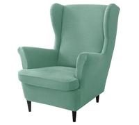 Stretch Polyester Armchair Cover2Piece Furniture Protector for Accent Chairs Soft Hem Light Green Durable Sofa and Chair Slipcover Home Décor Upgrade