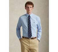 Stretch Poplin Shirt, Custom Fit Blue/White
