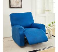 Stretch Recliner Loveseat Covers Water-Resistant Furniture Protector With Non-Slip Design For Sofas Pet-Friendly Homes(Blue,M)