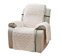 Stretch Recliner Slipcover for Massage Chair and Armchair, Jacquard Plus Velvet Sofa Protector, Water Resistant Polyester Sofa Cover to Stains and(beige)