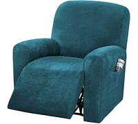 Stretch Recliner Slipcovers 4-Pieces Lazy boy Recliner Covers Recliner Couch Covers Recliner Chair Cover Non Slip Reclining Slipcovers with Storage Pockets Furniture Protector for Living Room