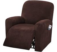 Stretch Recliner Slipcovers 4-Pieces Lazy boy Recliner Covers Recliner Couch Covers Recliner Chair Cover Non Slip Reclining Slipcovers with Storage Pockets Furniture Protector for Living Room