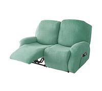 Stretch Recliner Sofa Covers Non Slip Slipcover for 2 Seater Reclining Couch Furniture Protector in Green Color Fits 1 2 3 Seater Sofas