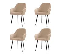 Stretch Removable Slipcovers for Curved Back Chairs 4PCS Camel Dining & Bar Stool Covers Perfect for Kitchen Party & Banquet Decor