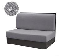 Stretch Rv Seat Covers for Camper Trailer Booth Sets - Removable Washable Polyester-spandex Sofa Covers Fit from 99 to 127 Cm × from 50 to 66 (GRAY)