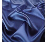 Stretch Satin Fabric by The Metre | 150cm Wide, 30+ Colours | Duchess Satin Feel | Ideal for Dresses, Bridal Wear, Evening Wear & Costumes (Navy, by The Metre)