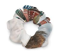 Stretch Satin Hair Scrunchies, St Basil Cathedral Red Square In Moscow Print Bun Hair Accessories Stretchy Hair Bands Fashion Hair Bands for Women