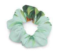 Stretch Satin Hair Scrunchies, Tropical Fruit Pineapple Print Bun Hair Accessories Stretchy Hair Bands Fashion Hair Bands for Women