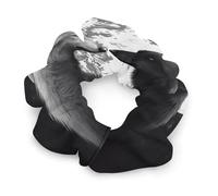 Stretch Satin Hair Scrunchies, Wolves Love Under The Moon Wild Animal Print Bun Hair Accessories Stretchy Hair Bands Fashion Hair Bands for Women