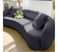 Stretch Semi-Circle Curved Sofa Slipcover, Modern Jacquard Cover for Living Room, Elastic Fitted Anti-Slip Furniture Protector, Easy to Install, Machine Washable