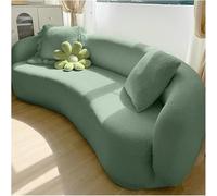 Stretch Semi-Circle Curved Sofa Slipcover, Modern Jacquard Cover for Living Room, Elastic Fitted Anti-Slip Furniture Protector, Easy to Install, Machine Washable
