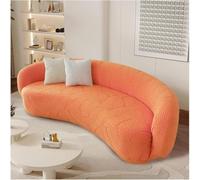 Stretch Semi-Circular Curved Sofa Cover - Elastic Non-Slip Slipcover, Durable Couch Protector for Sectional Loveseat, Pet and Kid Friendly