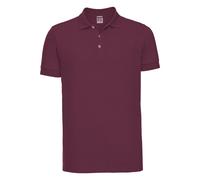 Stretch Short Sleeve Polo Shirt Russell Burgundy XXXL