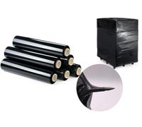 Stretch Shrink Wrap Rolls Film 23Mu |Pallet WRAP | 500mm x 260 Meters Multi Use Very Strong Stretch Wrap Rolls Film | [Pack of 6 Rolls] (Black Pack of 6 Rolls)