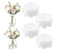 Stretch Silicone Flower Arranger, Reusable Stem Holder Blossom Grid, Perfect for Home Centerpieces & Wedding Floral Decor (4pcs)