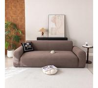 Stretch Sofa Cover 2 Seater Durable Non-Slip Pet-Friendly Protector Washable Couch Slipcover Brown Coffee Ideal for Home Decor and Furniture Protection