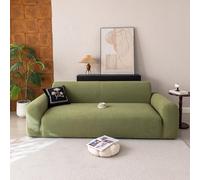 Stretch Sofa Cover 3-Seater Durable Non-Slip Pet-Friendly Protector Washable Green - Perfect for Home & Furniture Protection