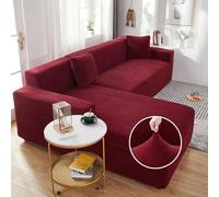 Stretch Sofa Cover for 14 SeaterCouch NonSlip Sofa Protector PetFriendly Furniture Cover for Cats & Dogs Beige Durable & Easy to Clean