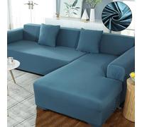 Stretch Sofa Cover for L-Shaped Corner Sofa, Waterproof Pet-Proof Couch Protector, Universal Fit for 1-5 Seaters, Easy to install, Living Room Essential