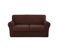 Stretch Sofa Cover, Non-Slip Couch Protector, Universal 2-Seater Cushion Covers, Durable Stretchable Fabric, Furniture Protector, Easy to Clean, Black Color