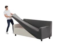 Stretch Sofa Cover Set, Non-Slip Couch Protector with Separate Seat & Back Covers, Pet-Friendly Fur Slipcover, Mum Gray, 2-Seater, 3 Pieces